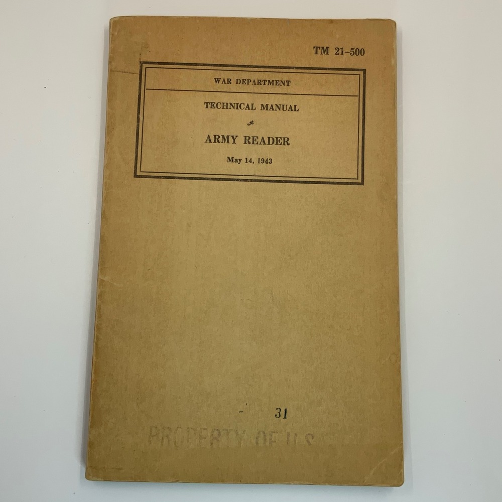 Vintage Original WWII 1943 US Army Reader TM 21-500 Manual Private Pete Unmarked